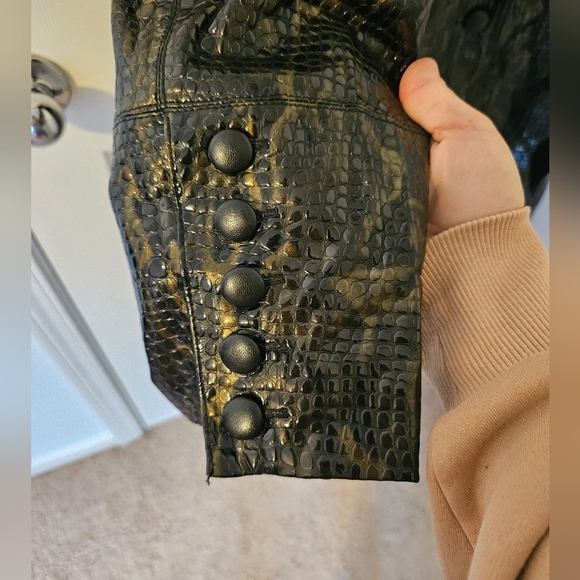 NWT Free People Vegan Midnight Train Duster Jacket Removable Faux Fur Size L - Picture 4 of 11